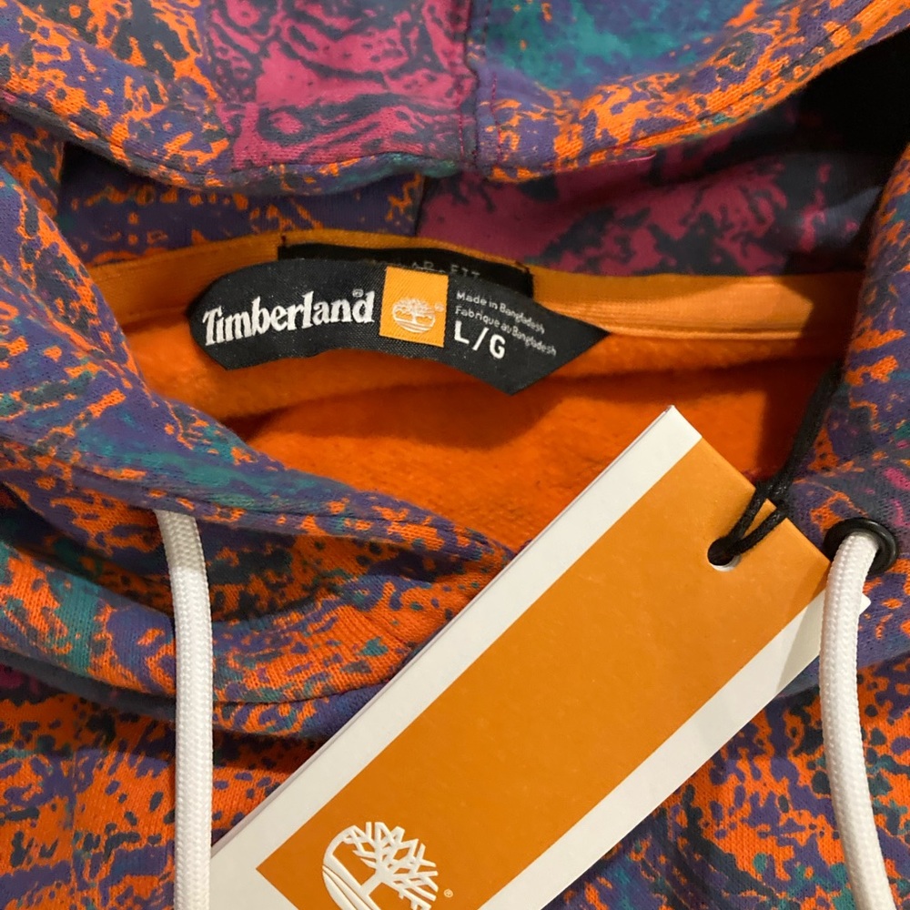Brand New Timberland Allover Print Hoodie - Picture 3 of 6